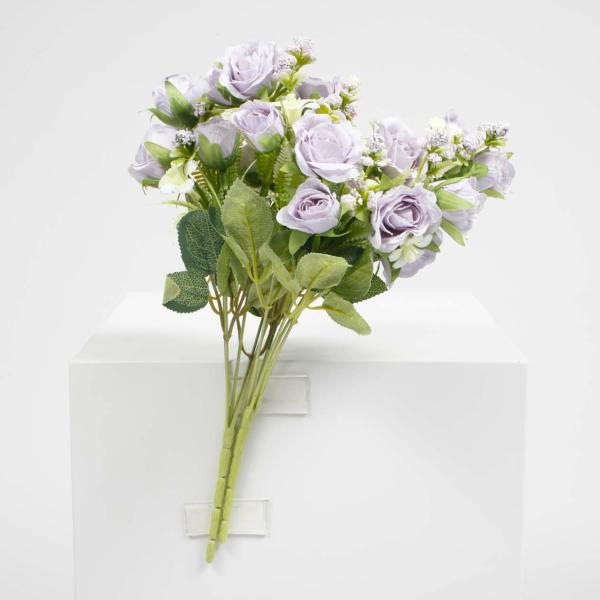 Artificial Flower Bouquets | Artificial Rose Small Flower Bouquet (5Cm Heads) – Lavender – Spray Style Artificial Flower Bouquets Artificial Flower Bouquets