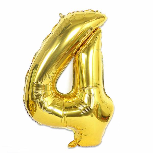 Balloons & Fairy Lights | Gold Foil Number Balloons (80Cm) Number 4 Balloons & Fairy Lights Balloons & Fairy Lights