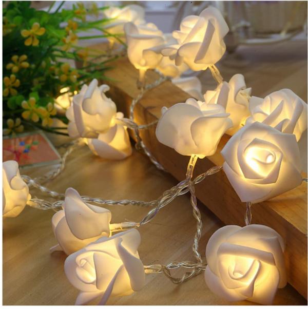 Balloons & Fairy Lights | Warm White Led Roses – Usb – 20 Flower Fairy Lights (3M String) Balloons & Fairy Lights Balloons & Fairy Lights