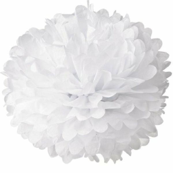 Centrepiece Stands & Decorating Accessories | Paper Pom Poms – White (35Cm) Centrepiece Stands & Decorating Accessories Centrepiece Stands & Decorating Accessories