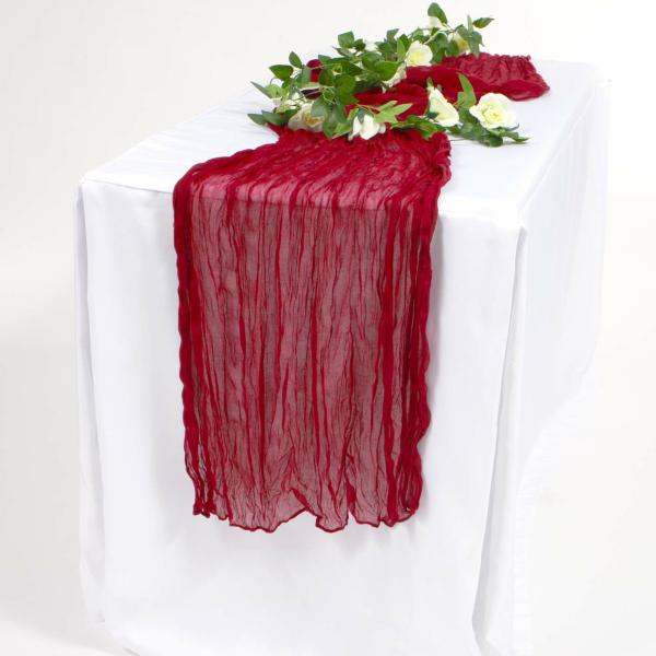 Cheesecloth Table Runners | Cheesecloth Table Runner – Burgundy Cheesecloth Table Runners Burgundy