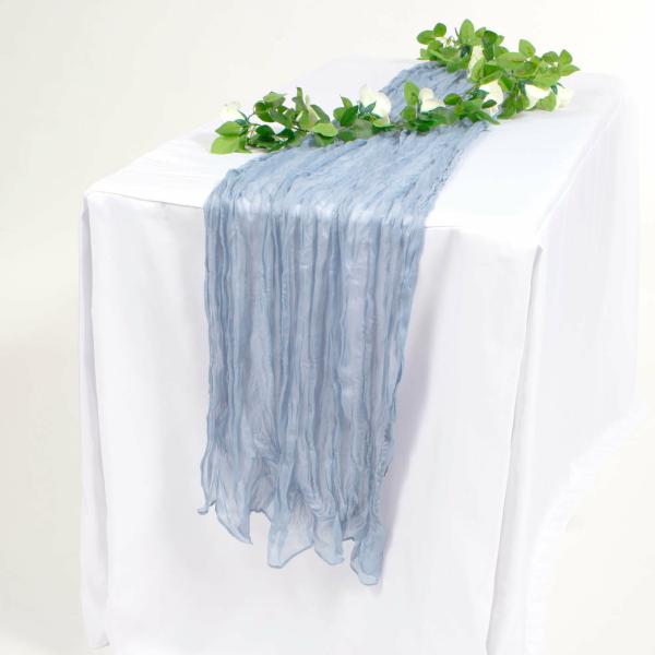 Cheesecloth Table Runners | Cheesecloth Table Runner – Dusty Blue Cheesecloth Table Runners Cheesecloth Table Runners