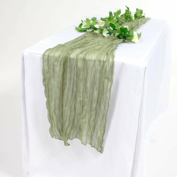 Cheesecloth Table Runners | Cheesecloth Table Runner – Sage Cheesecloth Table Runners Cheesecloth Table Runners