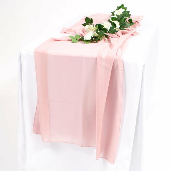 Chiffon Table Runners | Chiffon Table Runner – Blush – 70X300Cm Chiffon Table Runners Blush