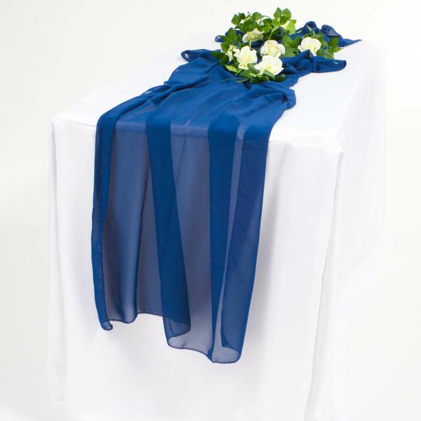 Chiffon Table Runners | Chiffon Table Runner – Navy – 70X300Cm Chiffon Table Runners Chiffon Table Runners