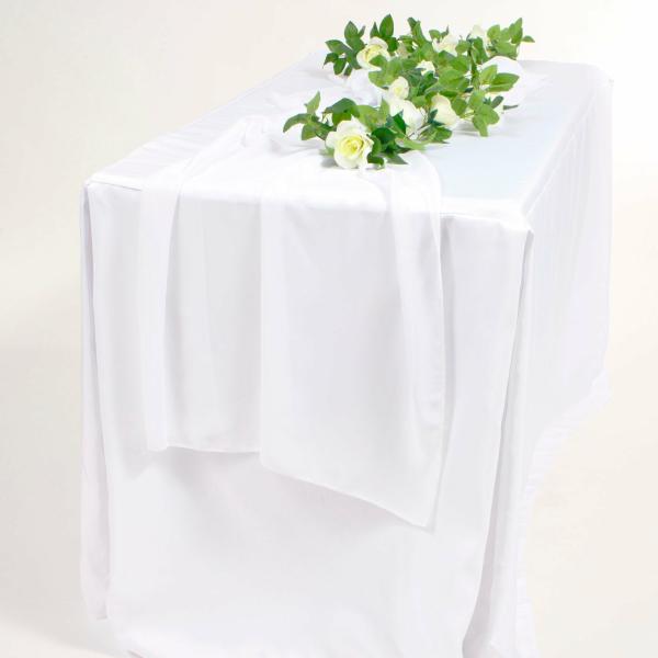 Chiffon Table Runners | Chiffon Table Runner – White – 70X300Cm Chiffon Table Runners Chiffon Table Runners