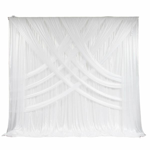 Cross Drape Backdrop | White Ice Silk Satin Cross Drape Backdrop – 3 Meters Length X 3 Meters High Backdrops & Ceiling Decorations Cross Drape Backdrop