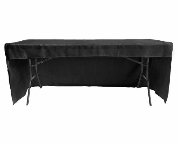 Fitted Tablecloths | Black 3 Sided Fitted Tablecloth (6Ft) Fitted Tablecloths Black