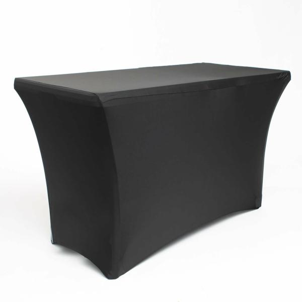 Fitted Tablecloths | Black Fitted Tablecloth (4Ft) Fitted Tablecloths Black