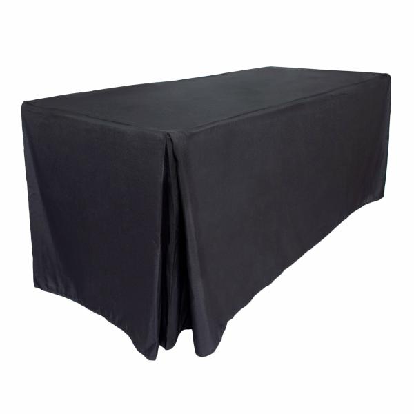 Fitted Tablecloths | Black Fitted Tablecloth (6Ft) Fitted Tablecloths Black