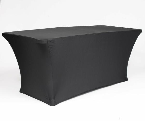 Fitted Tablecloths | Black Fitted Tablecloth (6Ft) Fitted Tablecloths Black