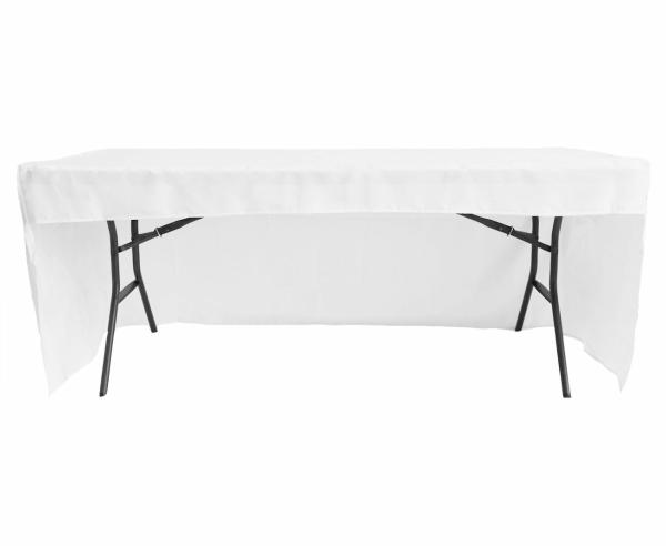 Fitted Tablecloths | White 3 Sided Fitted Tablecloth (6Ft) Fitted Tablecloths Fitted Tablecloths