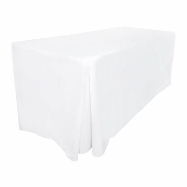 Fitted Tablecloths | White Fitted Tablecloth (4Ft) Fitted Tablecloths Fitted Tablecloths