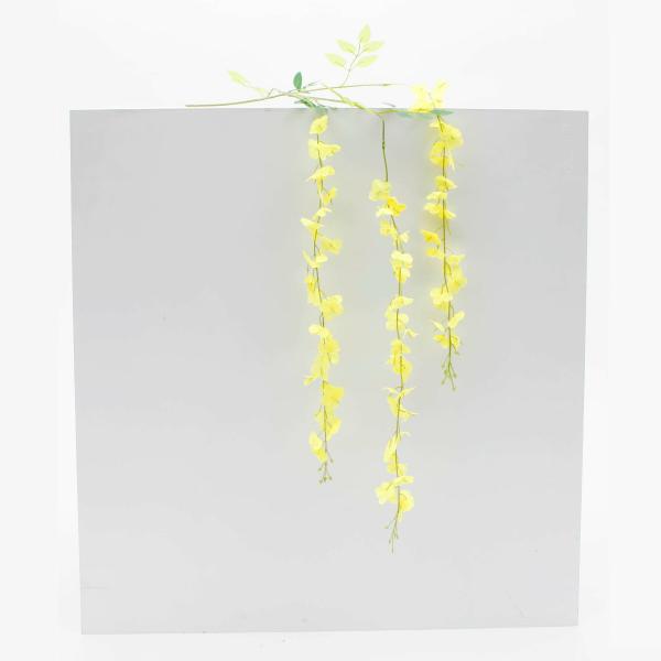 Hanging Flowers, Vines & Garlands | Medium Premium Wisteria Stems – Yellow (1.2M) Artificial Flowers, Walls & Greenery Hanging Flowers, Vines & Garlands