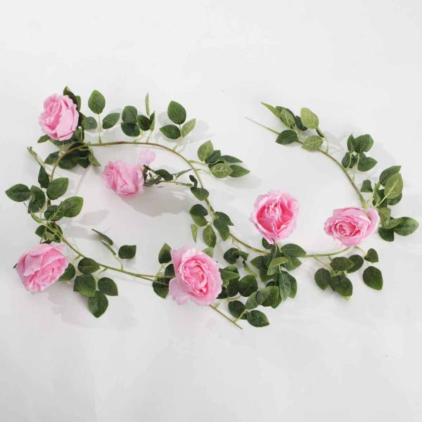 Hanging Flowers, Vines & Garlands | Pink Rose (9Cm) Artificial Flower Vine – 1.6M Artificial Flowers, Walls & Greenery Hanging Flowers, Vines & Garlands