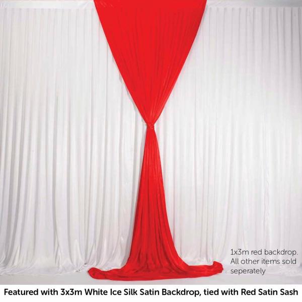 Ice Silk Satin Panels | Red Ice Silk Satin Backdrop Convertible Panels 1Mx3M Backdrops & Ceiling Decorations Ice Silk Satin Panels