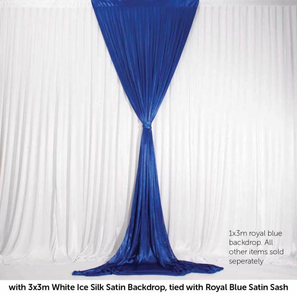 Ice Silk Satin Panels | Royal Blue Ice Silk Satin Backdrop Convertible Panels 1Mx3M Backdrops & Ceiling Decorations Ice Silk Satin Panels