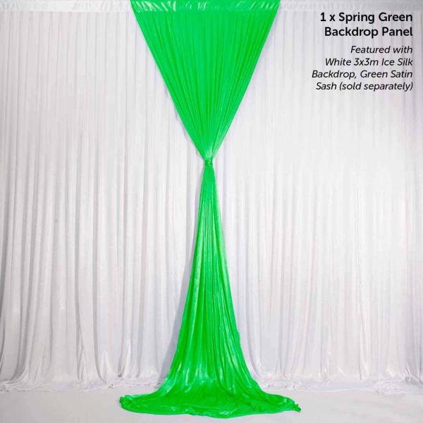 Ice Silk Satin Panels | Tropical Spring Green Ice Silk Satin Backdrop Convertible Panels 1Mx3M Backdrops & Ceiling Decorations Ice Silk Satin Panels