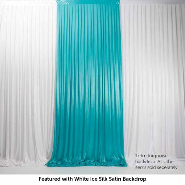 Ice Silk Satin Panels | Turquoise Ice Silk Satin Backdrop Convertible Panels 1Mx3M Backdrops & Ceiling Decorations Ice Silk Satin Panels