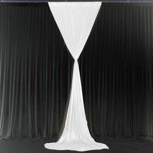 Ice Silk Satin Panels | White Ice Silk Satin Backdrop Convertible Panels 1Mx3M Backdrops & Ceiling Decorations Ice Silk Satin Panels