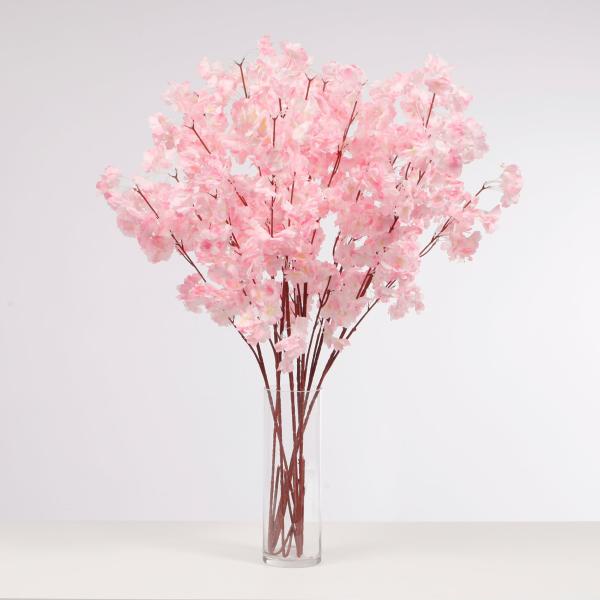 Individual Flower Stems & Branches | Large Cherry Blossom Branch – Pink (1.1M) Artificial Flowers, Walls & Greenery Cherry Blossoms