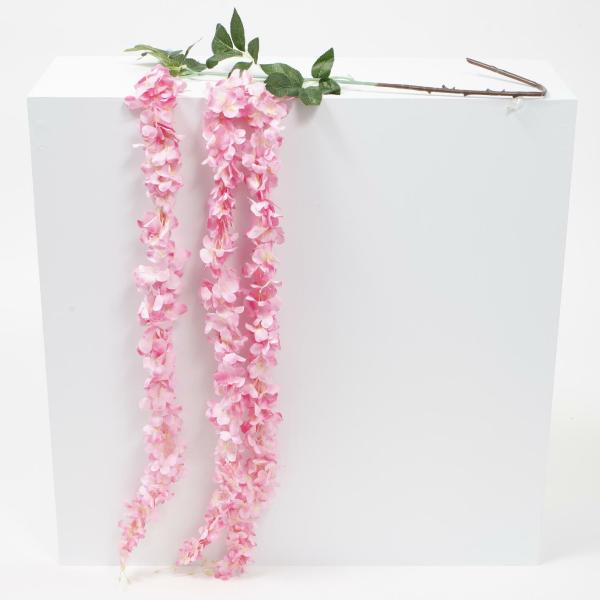 Individual Flower Stems & Branches | Large Premium Hanging Wisteria Garland – Pink (1.6M) Artificial Flowers, Walls & Greenery Hanging Flowers, Vines & Garlands