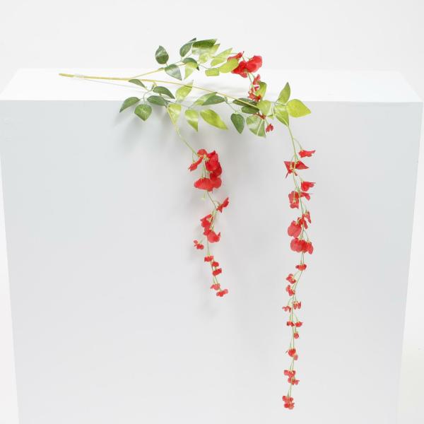 Individual Flower Stems & Branches | Medium Premium Wisteria Stems – Red (1.2M) Artificial Flowers, Walls & Greenery Hanging Flowers, Vines & Garlands