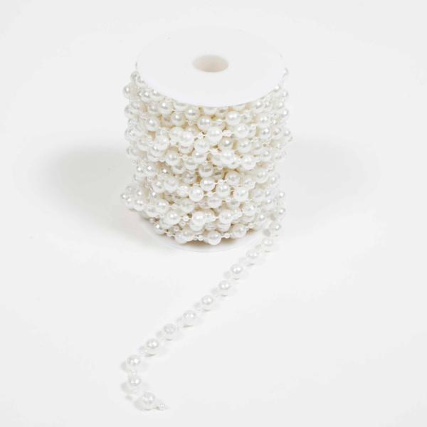 Lace Fabric Rolls & String Bead Garlands | White Mixed Pearl String Beads – 15M Aisle Runners & Fabric Rolls Lace Fabric Rolls & String Bead Garlands