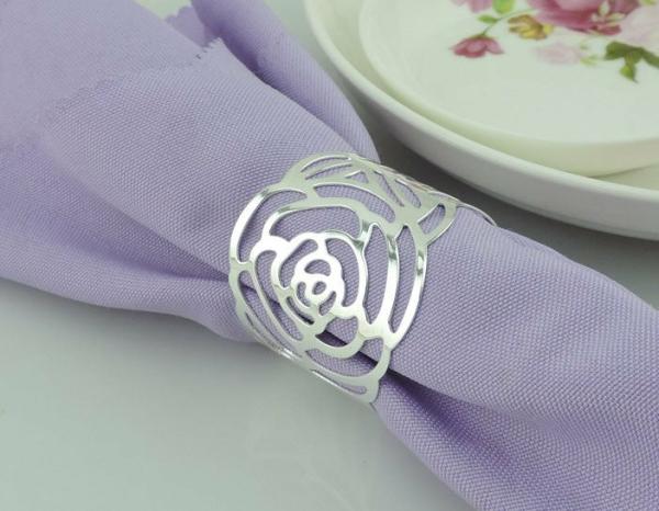 Napkin Rings | Silver Napkin Ring – Elegant English Rose Cut Out Napkin Rings Napkin Rings