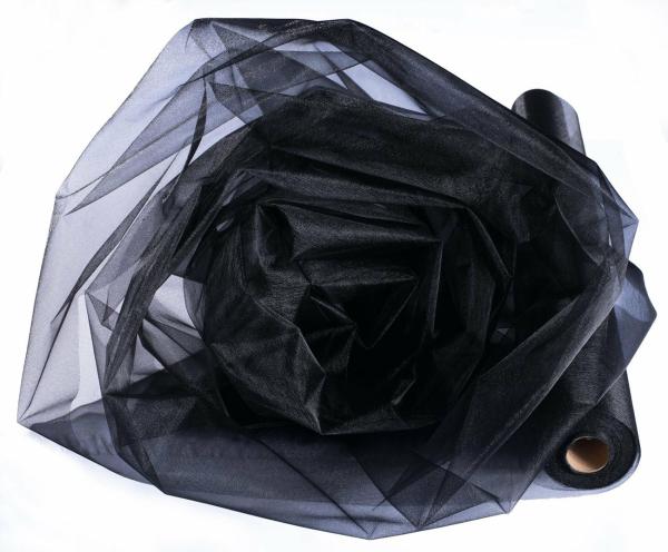 Organza Fabric Rolls | Organza Fabric Roll – Black Aisle Runners & Fabric Rolls Black