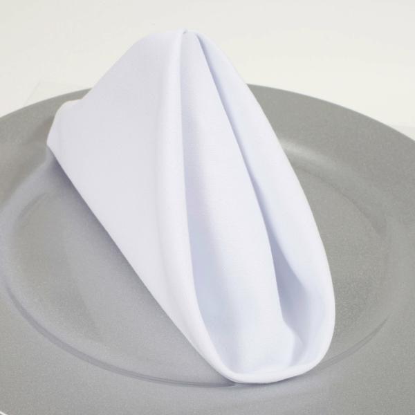 Premium Linen & Cloth Napkins | Spun Poly Napkins – White (50X50Cm) Cloth Napkins Cloth Napkins