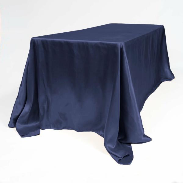 Rectangle Tablecloths | Navy Rectangle Satin Tablecloth (220X330Cm) Rectangle Tablecloths Navy