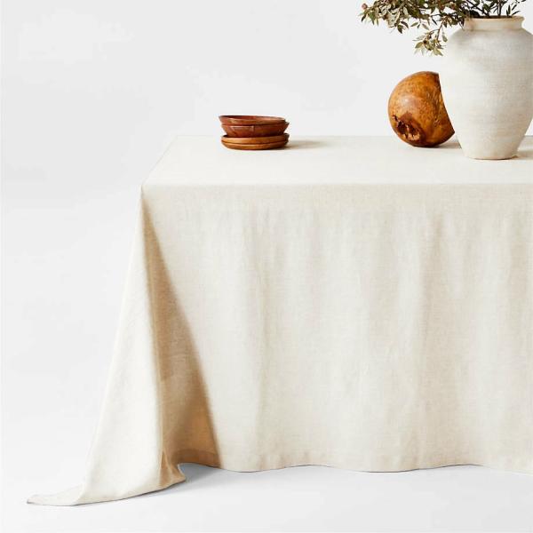 Rectangle Tablecloths | Premium Linen Blend Tablecloth – Ivory – 153X259 Rectangle Tablecloths Rectangle Tablecloths