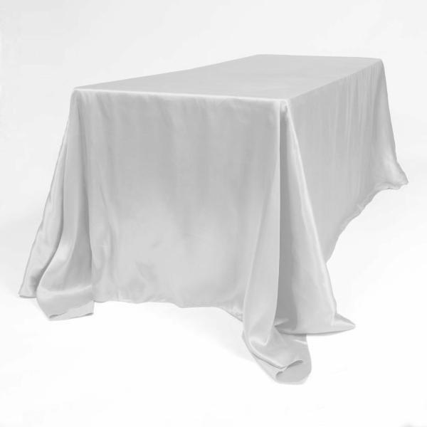 Rectangle Tablecloths | Silver Rectangle Satin Tablecloth (220X330Cm) Rectangle Tablecloths Rectangle Tablecloths