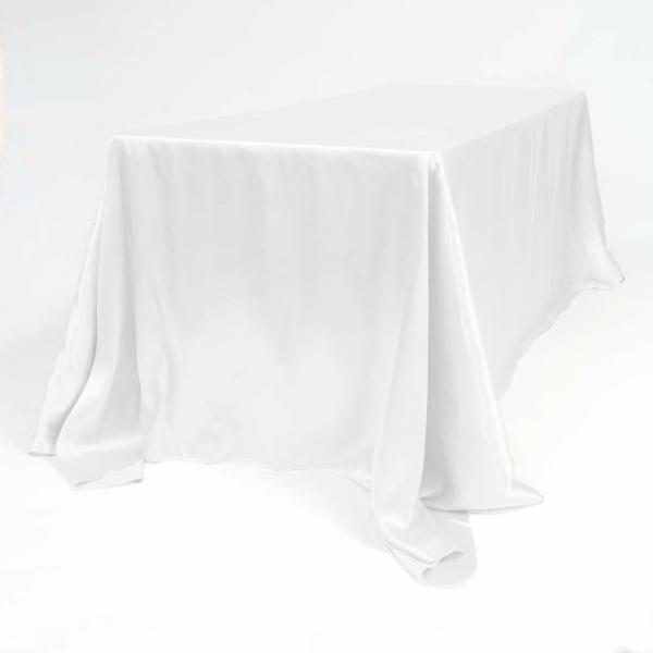 Rectangle Tablecloths | White Rectangle Satin Tablecloth (220X330Cm) Rectangle Tablecloths Rectangle Tablecloths