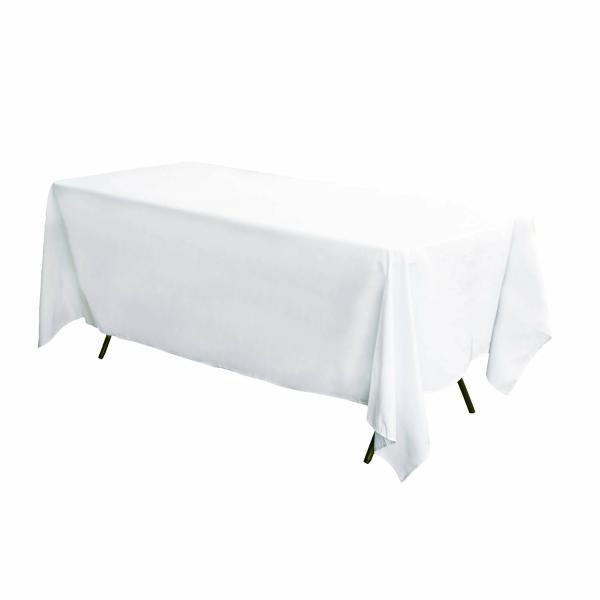 Rectangle Tablecloths | White Rectangle Tablecloth (220X390Cm) – Spun Polyester Rectangle Tablecloths Rectangle Tablecloths