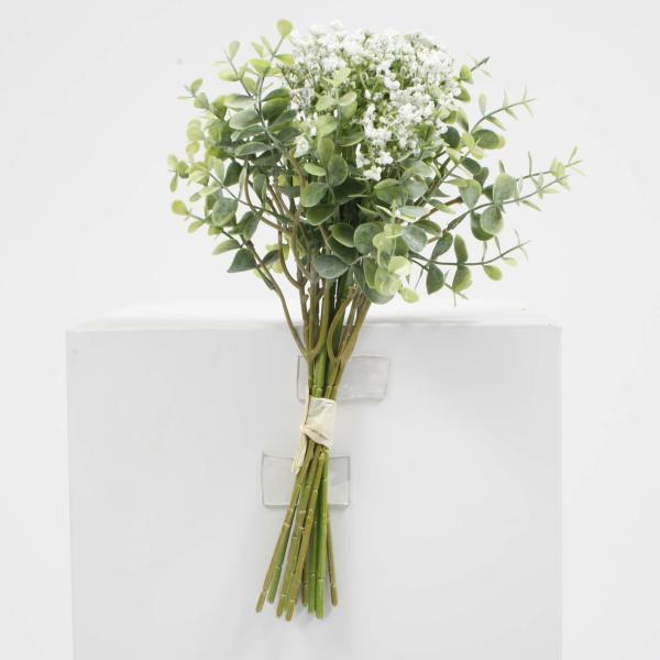 Roses & Peonies | Artificial Baby’s Breath Silver Dollar Small Flower Filler Bouquet – White – Spray Style Artificial Flower Bouquets Artificial Flower Bouquets