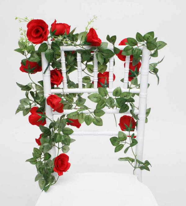 Roses & Peonies | Red Rose (6Cm) Flower Waterfall Bouquet – 1M Artificial Flower Bouquets Artificial Flower Bouquets