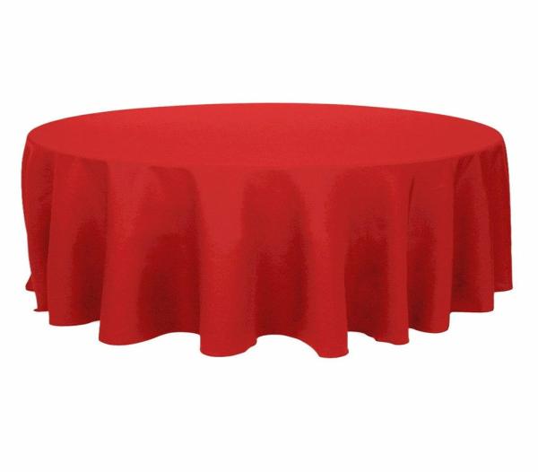 Round Tablecloths | Red Round Tablecloth (300Cm) Round Tablecloths Red