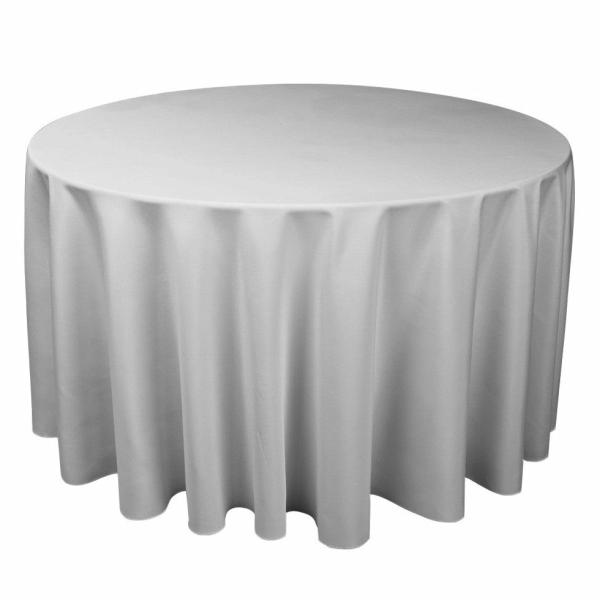 Round Tablecloths | Silver Grey Round Tablecloth (260Cm) Round Tablecloths Round Tablecloths