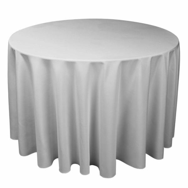 Round Tablecloths | Silver Grey Round Tablecloth (300Cm) Round Tablecloths Round Tablecloths