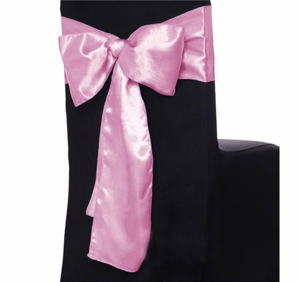 Satin Chair Sashes | Satin Chair Sashes – Light Pink Chair Decor Light Pink