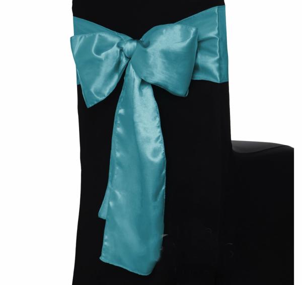 Satin Chair Sashes | Satin Chair Sashes – Teal Chair Decor Satin Chair Sashes