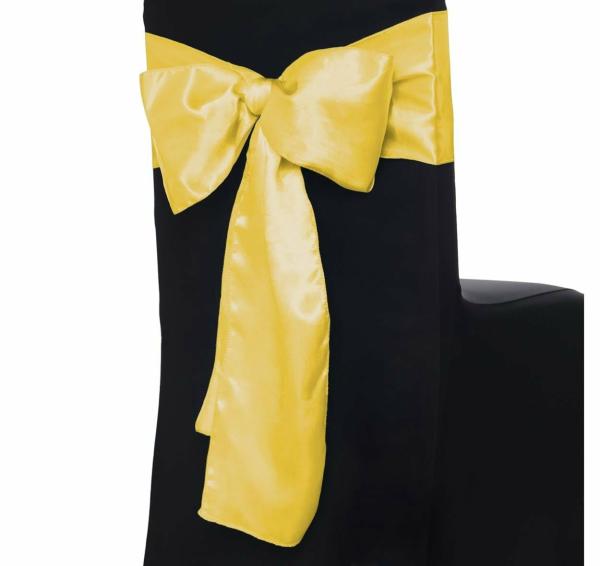 Satin Chair Sashes | Satin Chair Sashes – Yellow Chair Decor Satin Chair Sashes