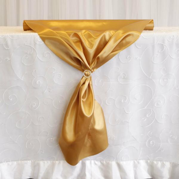 Satin Fabric Rolls | Satin Fabric Roll – Gold Aisle Runners & Fabric Rolls Gold