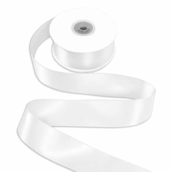 Satin Ribbon | Satin Ribbon 5Cm Wide 22M White Aisle Runners & Fabric Rolls Satin Ribbon