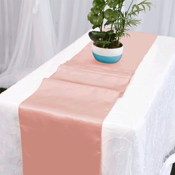 Satin Table Runners | Satin Table Runners – Blush Satin Table Runners Blush