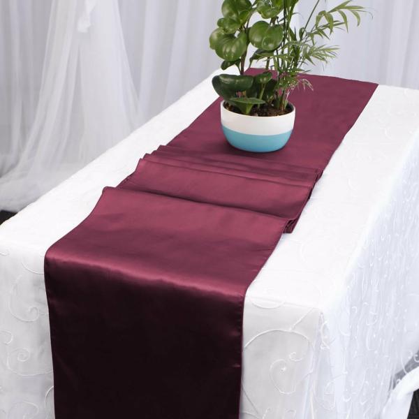 Satin Table Runners | Satin Table Runners – Burgundy Table Runners Burgundy