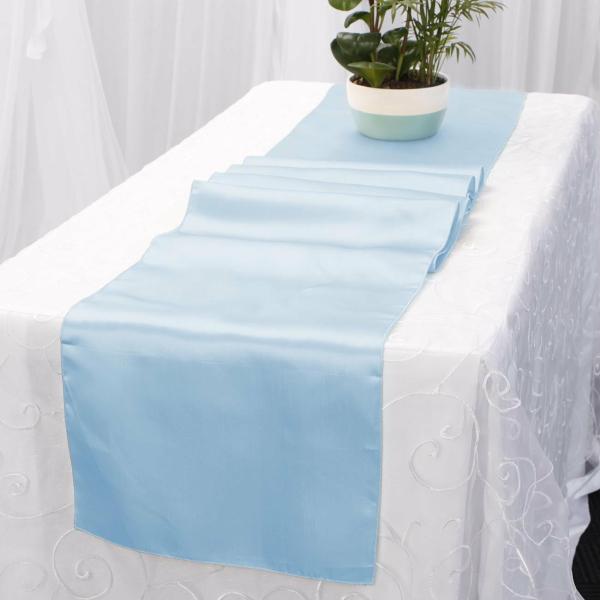 Satin Table Runners | Satin Table Runners – Light Blue Satin Table Runners Light Blue