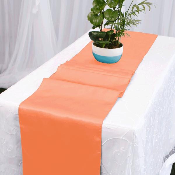 Satin Table Runners | Satin Table Runners – Orange Satin Table Runners Orange